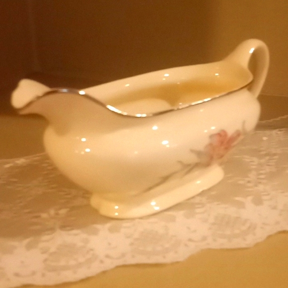 Vintage Universal Cambridge Iris Camwood Ivory- Gravy boat & platter - Picture 11 of 13